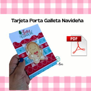 Tarjeta Colorida Porta Galleta Navideña
